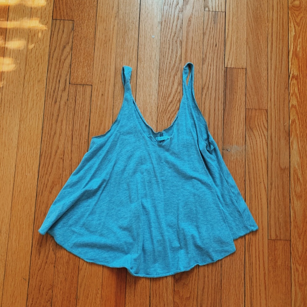 Grey flowy tank top
